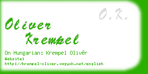 oliver krempel business card